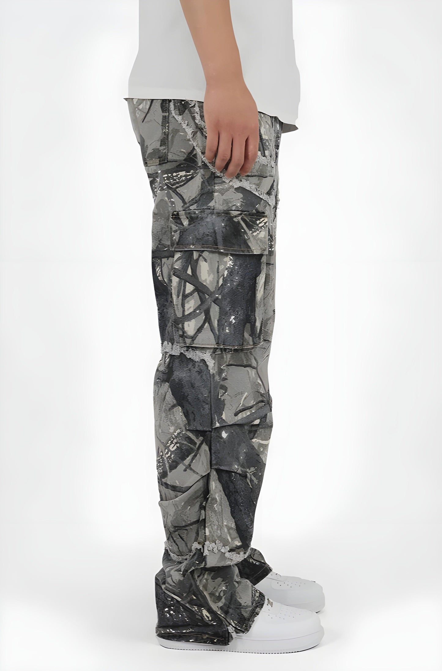 Flared Camo Cargo Unisex Pants