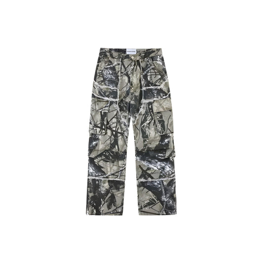 Flared Camo Cargo Unisex Pants